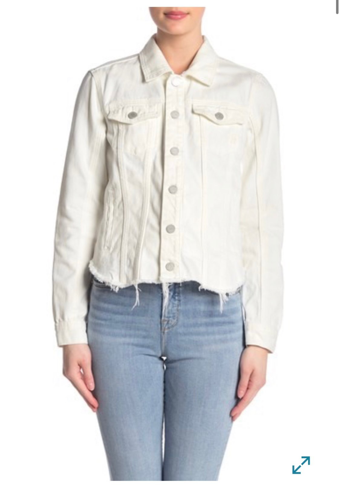 Blank NYC Frayed Hem Denim Jacket