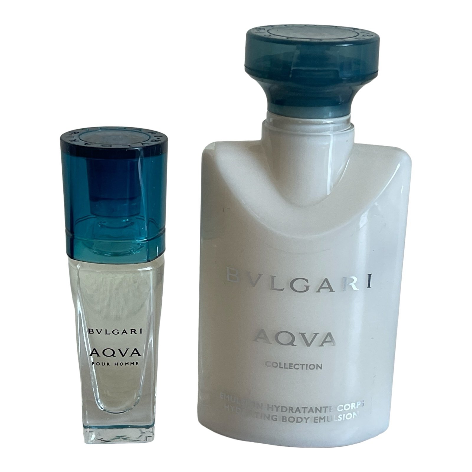 Bvlgari Aqva Pour Homme Eau de Toilette with Body Emulsion Travel Size New