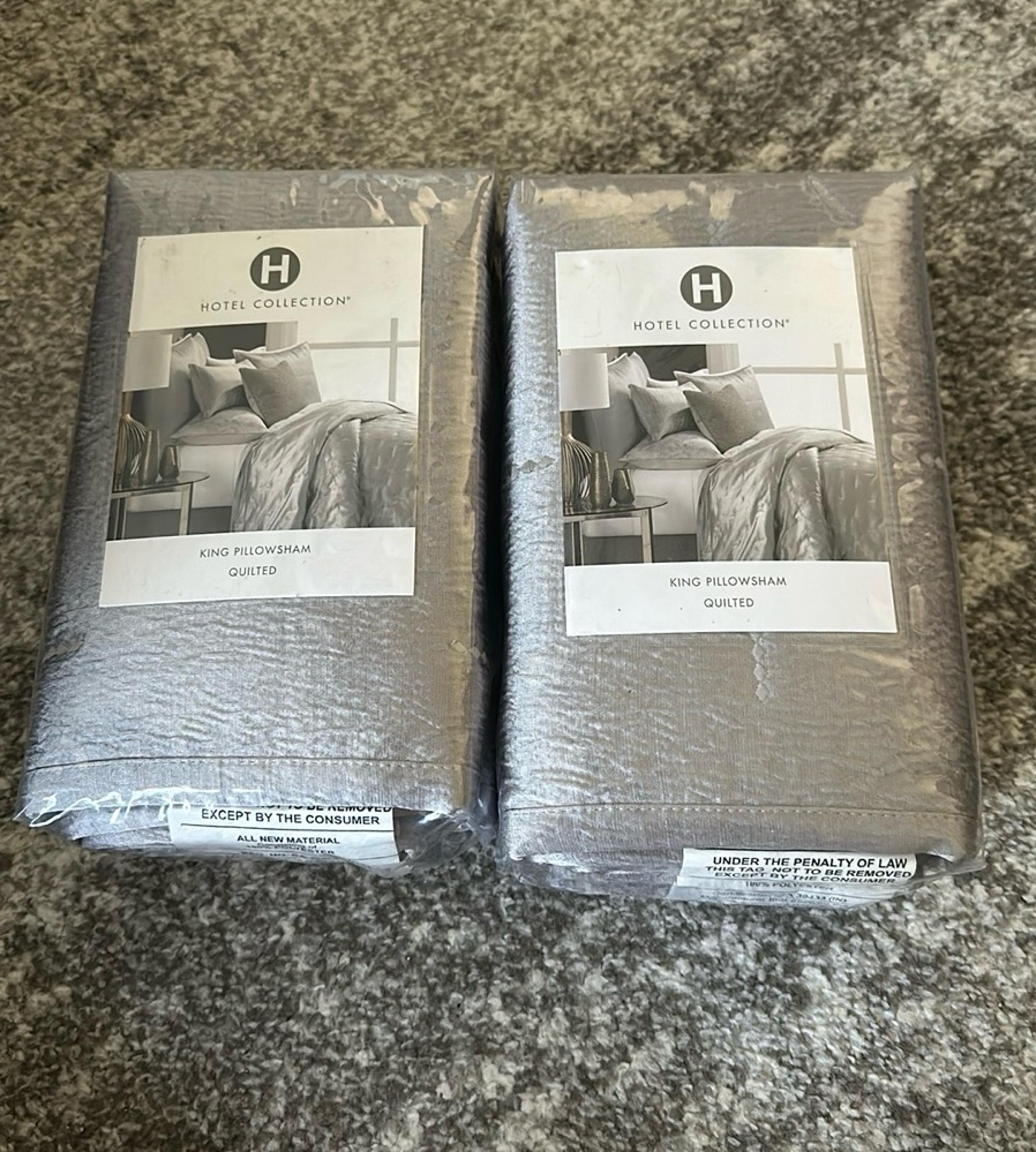 Hotel collection set of 2 king pillow sham quilted autumn leaf new
