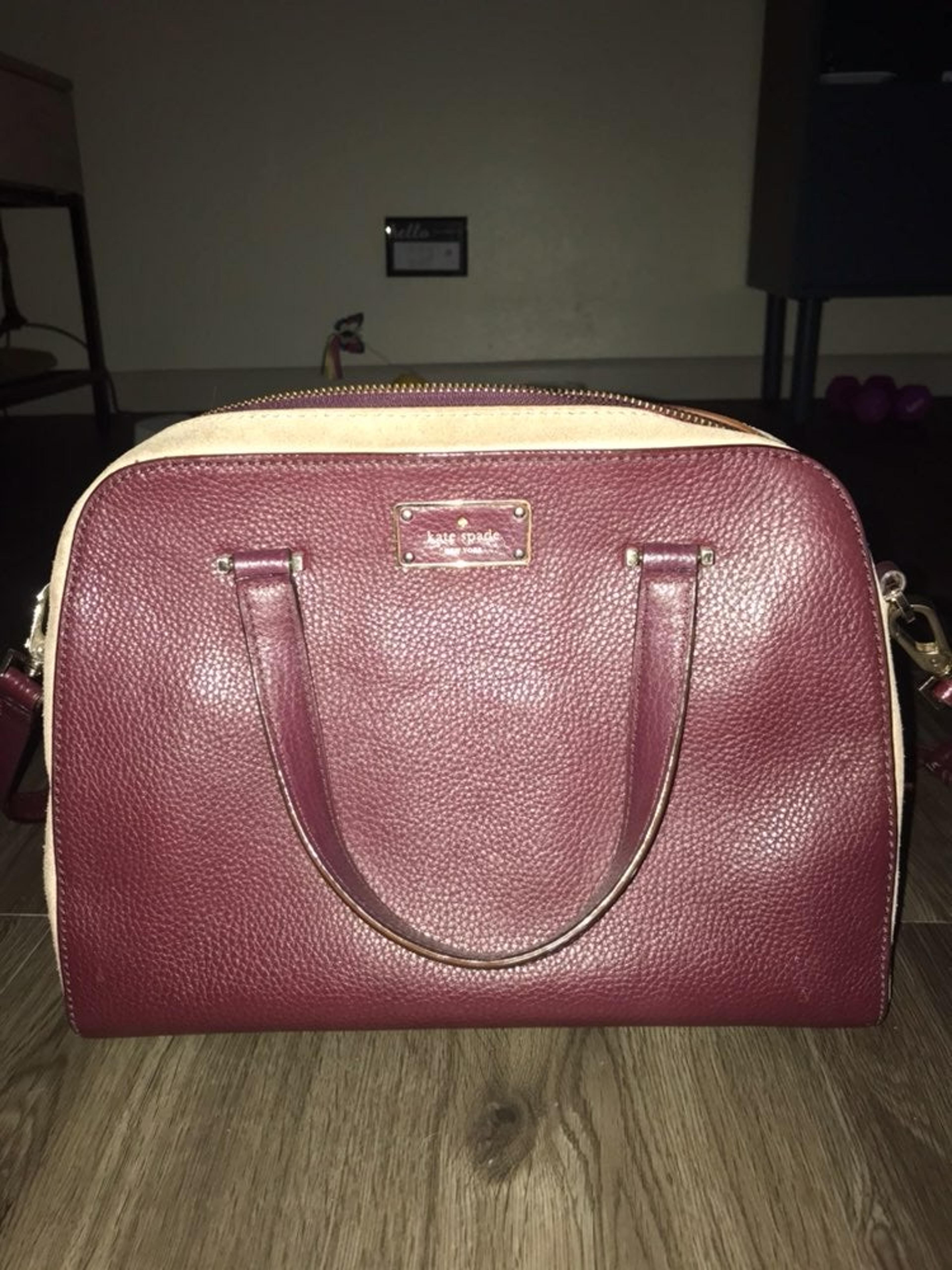 Kate spade burgundy suede purse Clearance