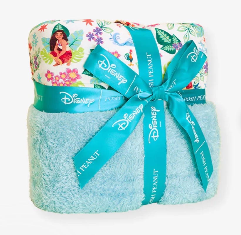 Disney Moana Floral Luxe Plush Patoo® Blanket NIB