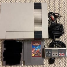 Nintendo NES Console Model 001 W/All Cords 1 Controller 1 Game Tested Working
