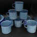 Blue Speckled Graniteware Enamelware Camping Bowls Cups Plates Pan LOT 20