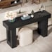 63-Inch Long Console Table, Wooden Rectangular Sofa Table Behind The Couch