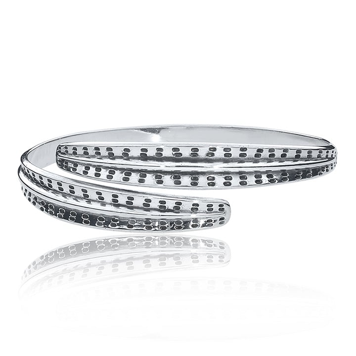David Andersen Vintage Viking Saga 7 7/8 Sterling Silver Bangle Bracelet SB-3522