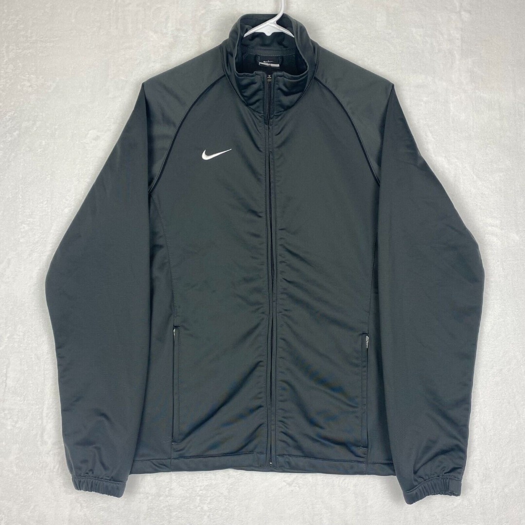 Nike Jacket Adult Unisex Small Gray Zipped Pockets Full Zip Casual Fleece Jacket