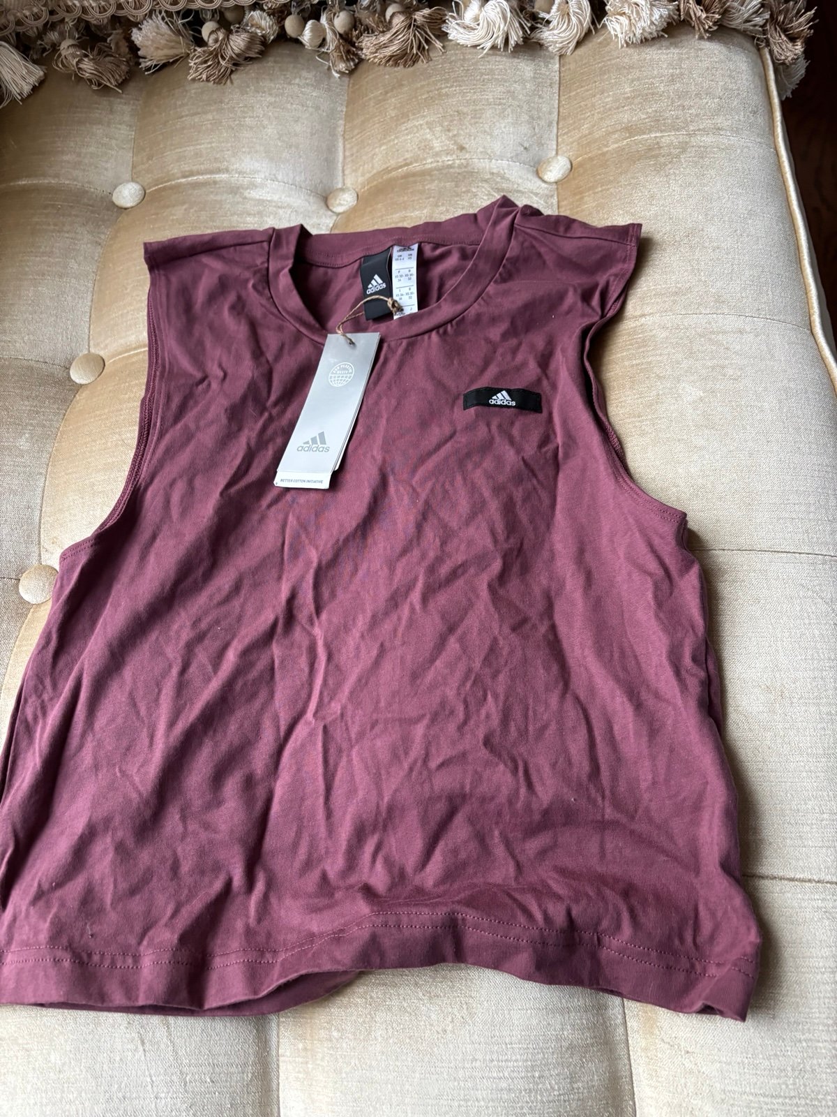 BRAND NEW ADIDAS W BF TANK QUIET CRIMSON SZ XS