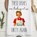 Funny retro dishtowel set