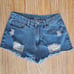 Distressed denim shorts size S