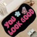 You Look Good Bath Mat Black Bathroom Rugs Cute Funny Bathroom Decor Door Mat