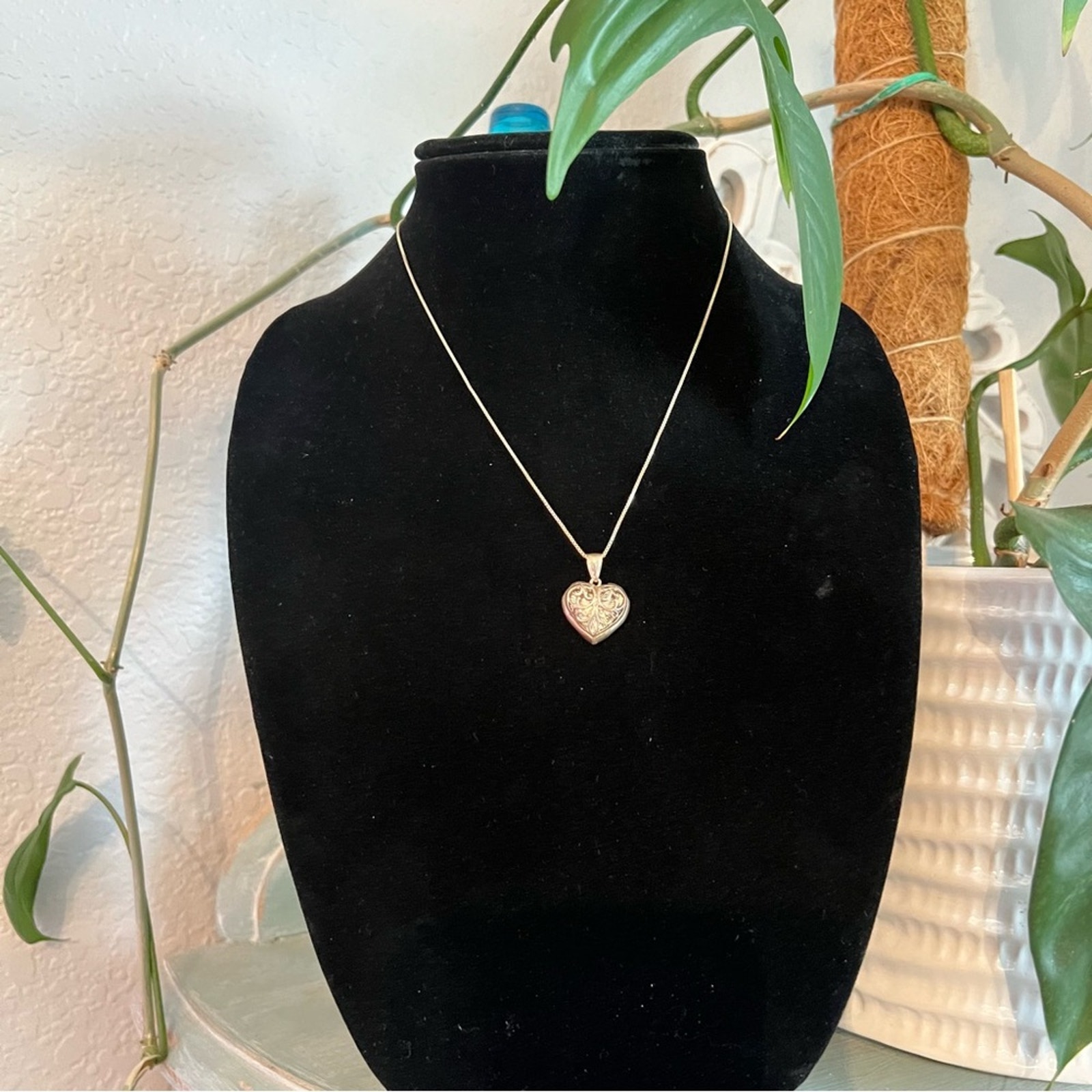 SA 925 Sterling Silver Heart Necklace