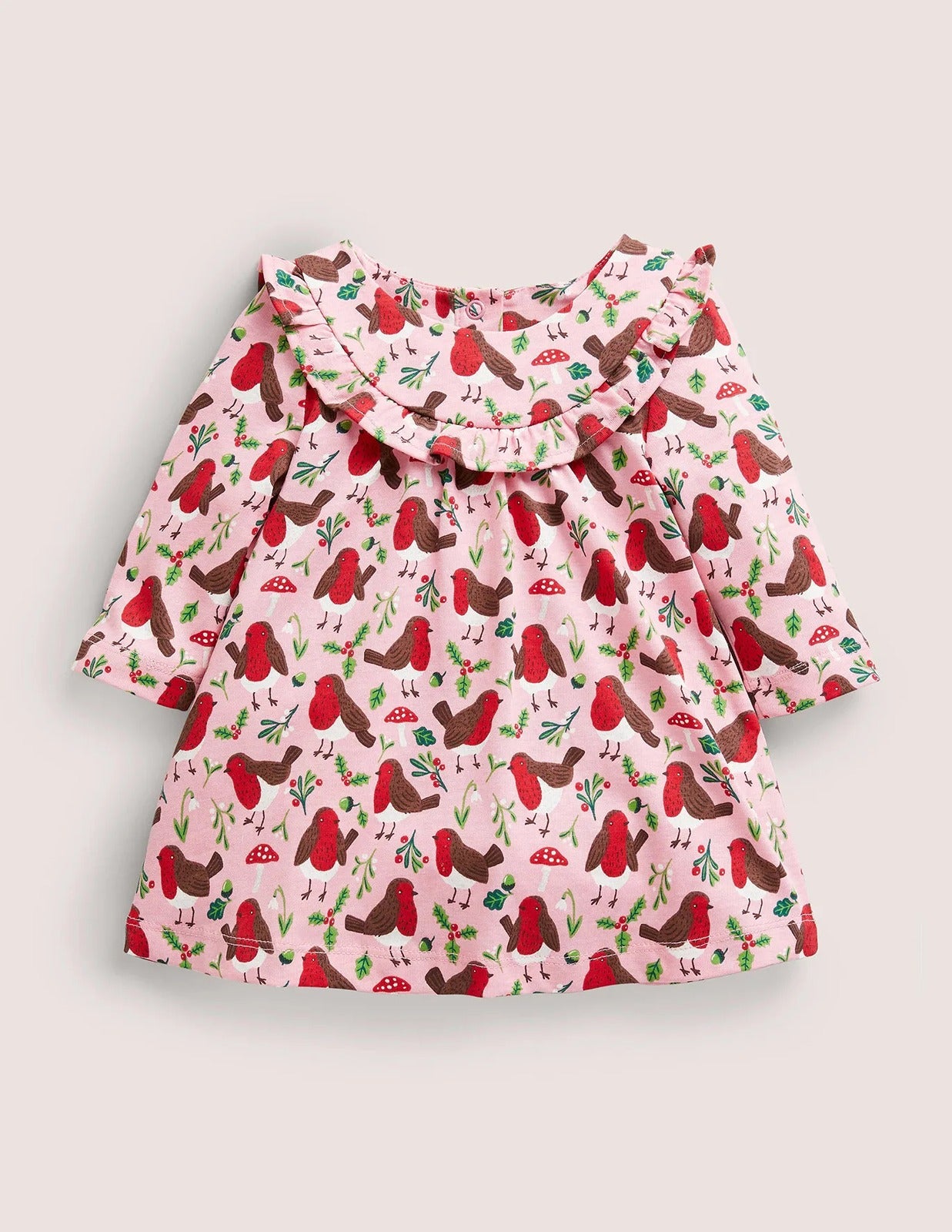 NWOT Mini Boden Printed Long Sleeve Dress 2-3Y