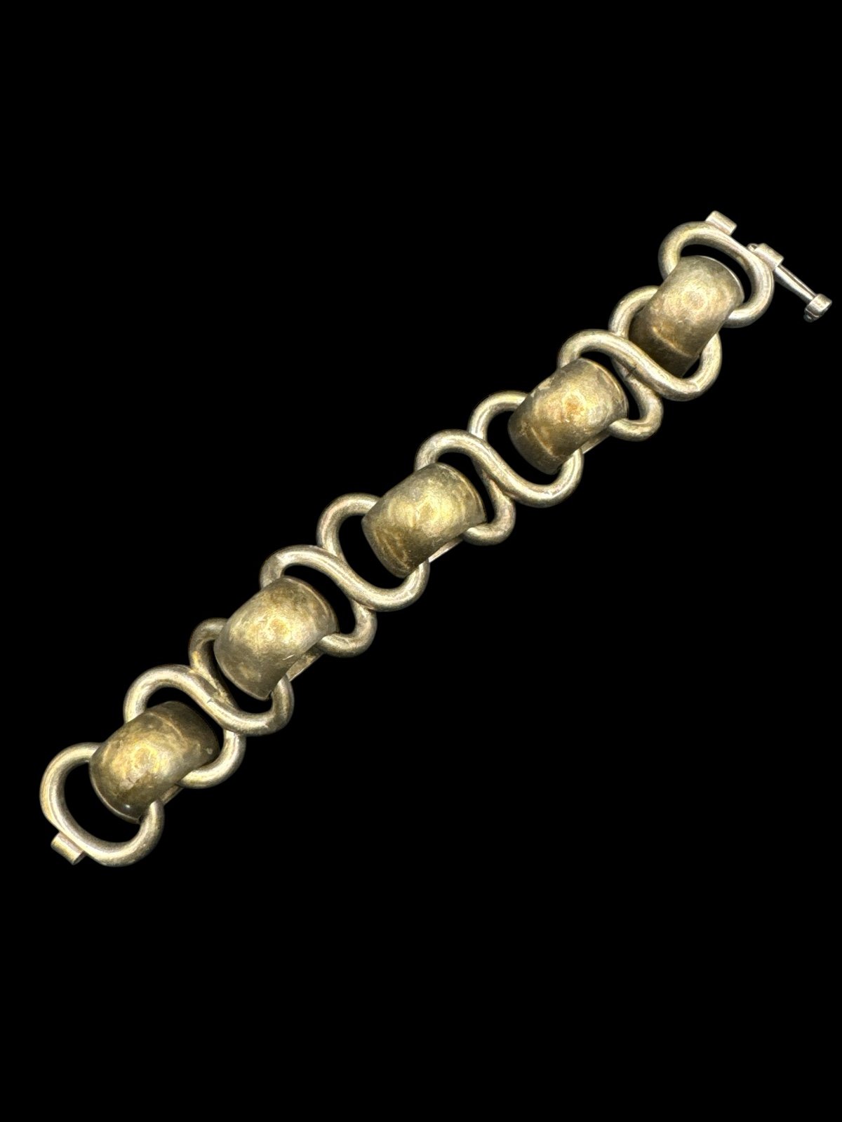 Vintage Heavy Sterling Silver Belcher Link Cable Bracelet 8.25” 133 grams