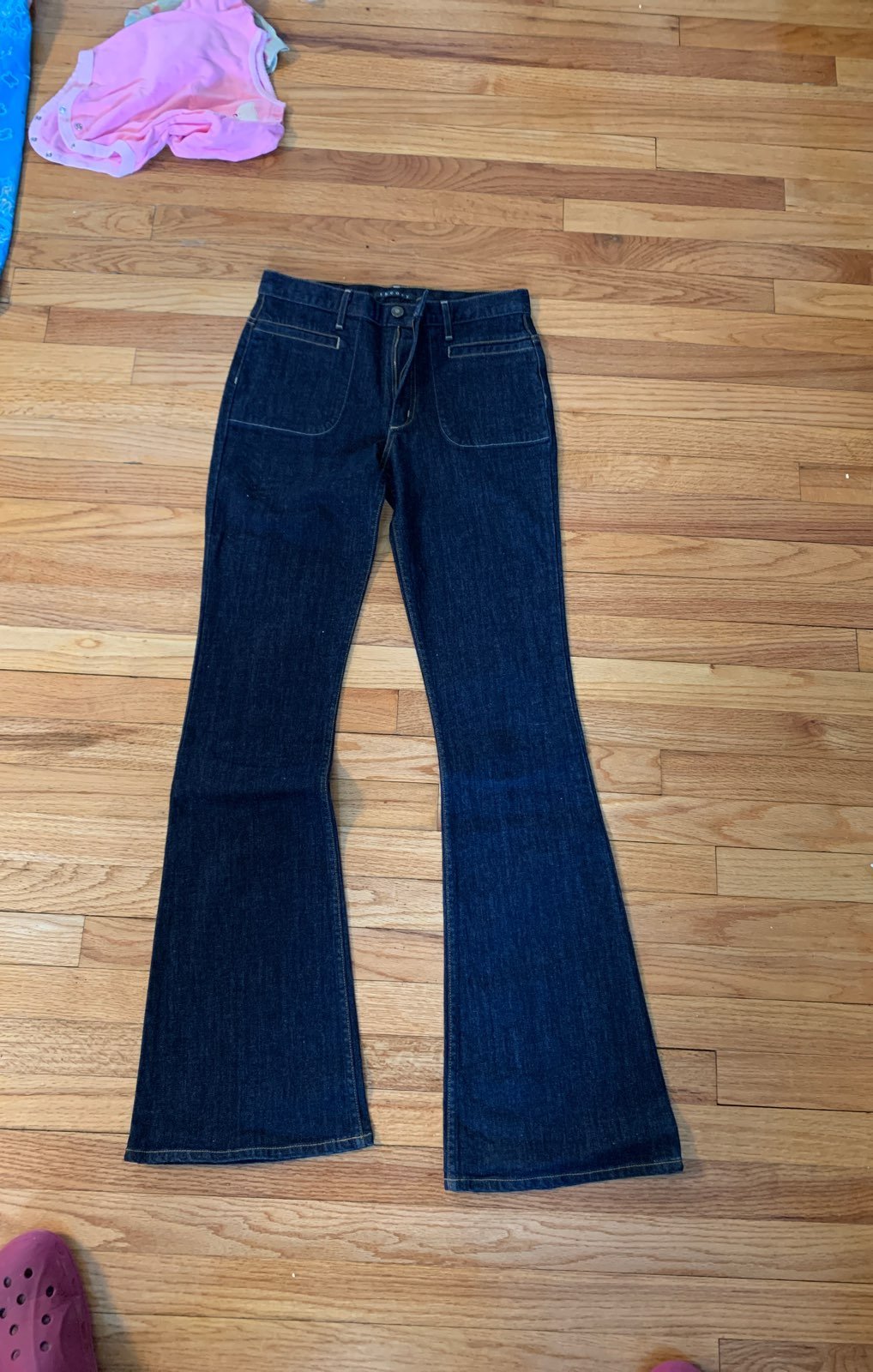 Women's Theory Blue Jeans Flare Bottom