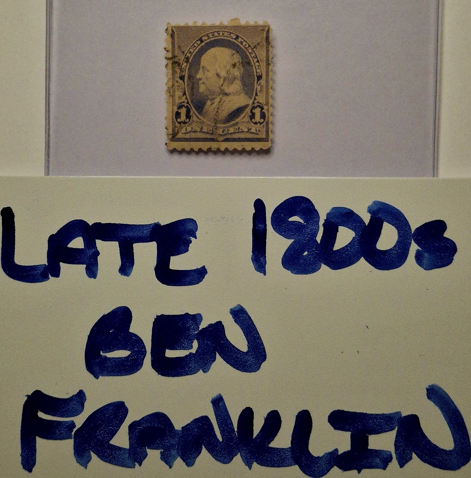 LATE 1800s BENJAMIN FRANKLIN One Cent Postage Stamp