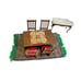 Vtg Dollhouse 1:12 Wood Dining Room Table Chairs China Hutch Shelf Buffet Rug