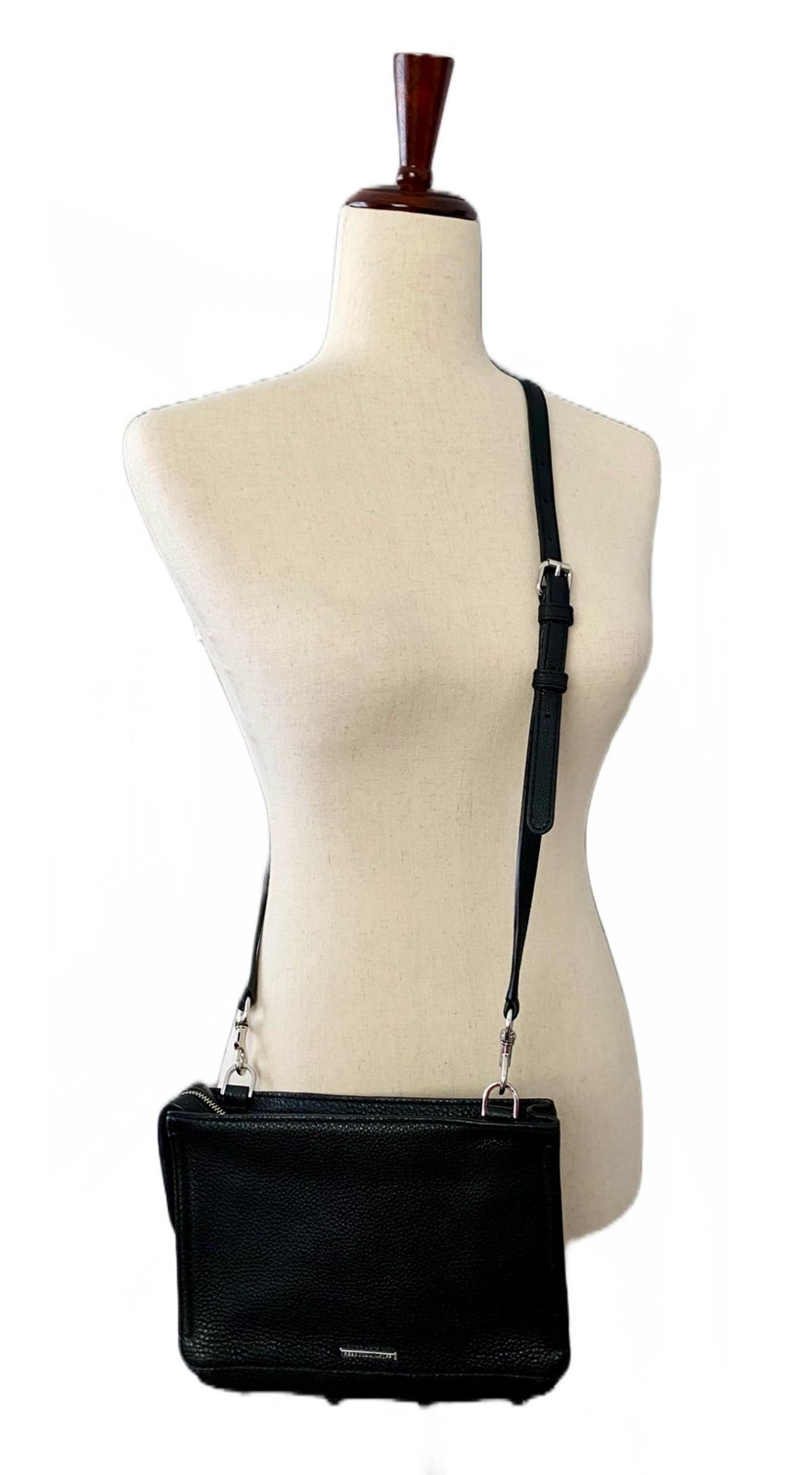 Rebecca Minkoff Black Leather Crossbody Bag Small