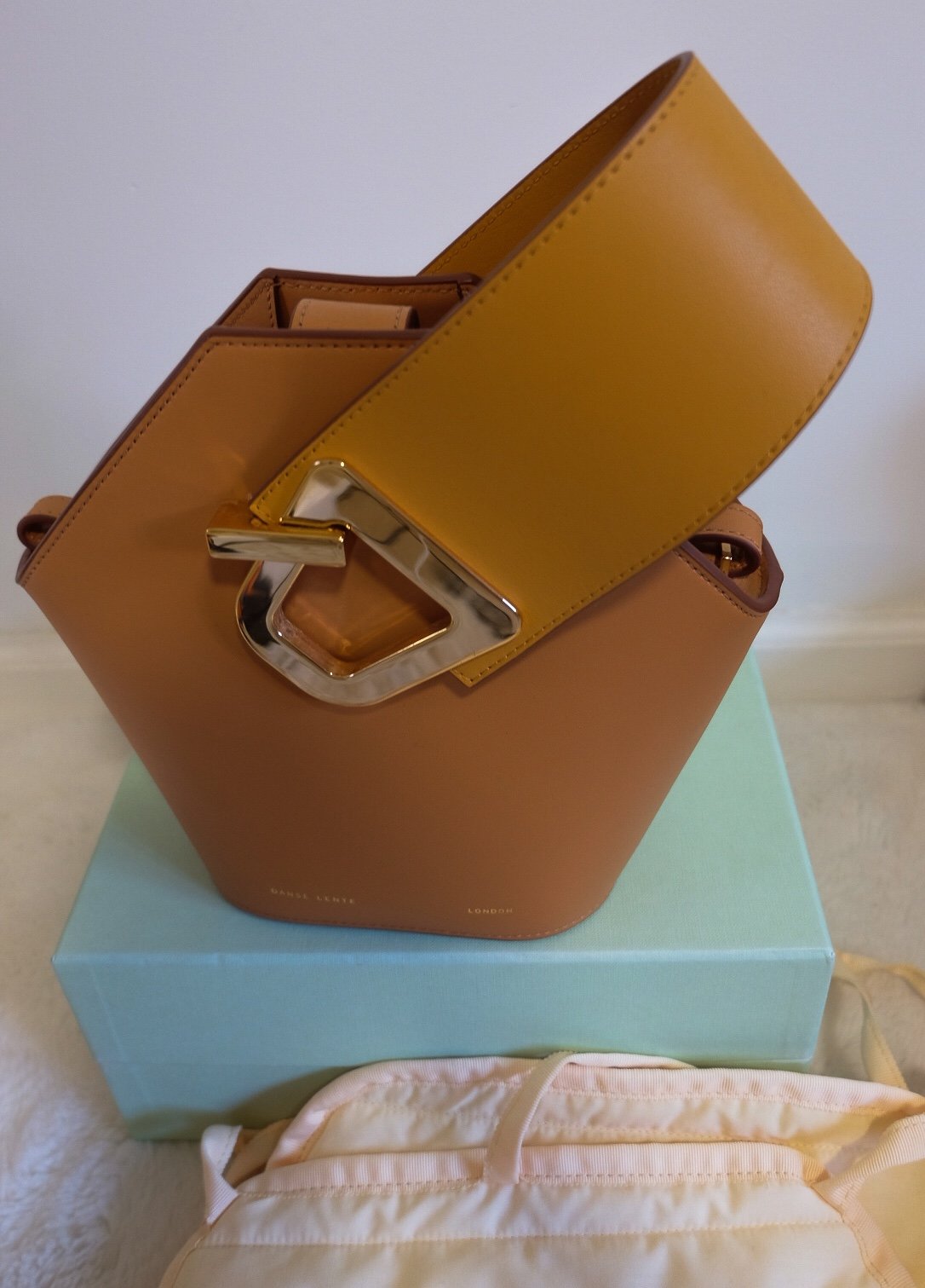 DANSE LENTE Mini Johnny Bucket Bag - Light Brown