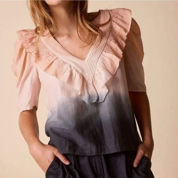 St Roche Sabina top in yellow/ blue New