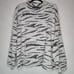 2X Zebra Sherpa Pullover Sweater Mock Ne
