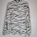 2X Zebra Sherpa Pullover Sweater Mock Ne