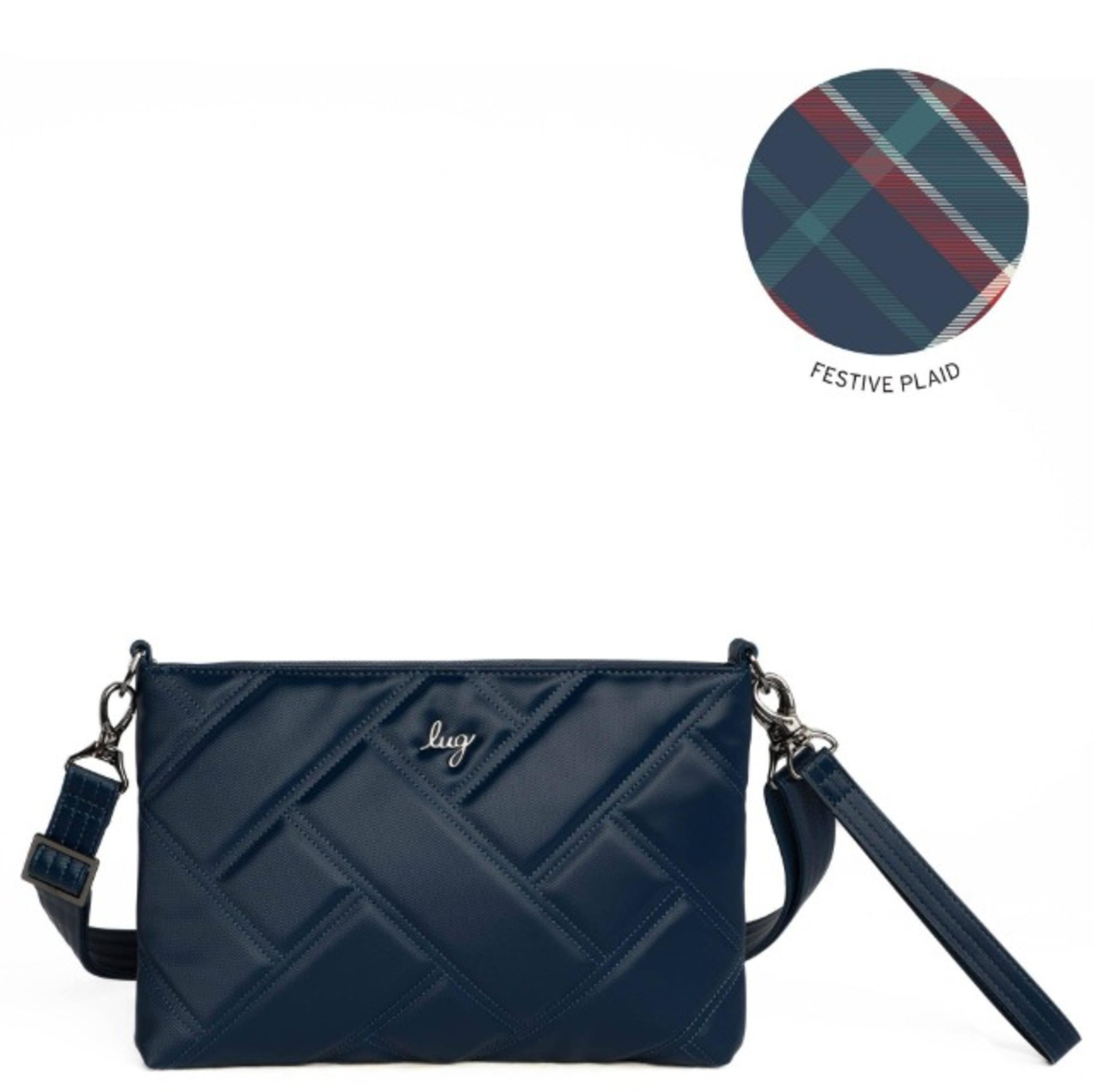 Brand New Lug Waltz Satin Luxe VL Crossbody/Clutch Handbag in Indigo