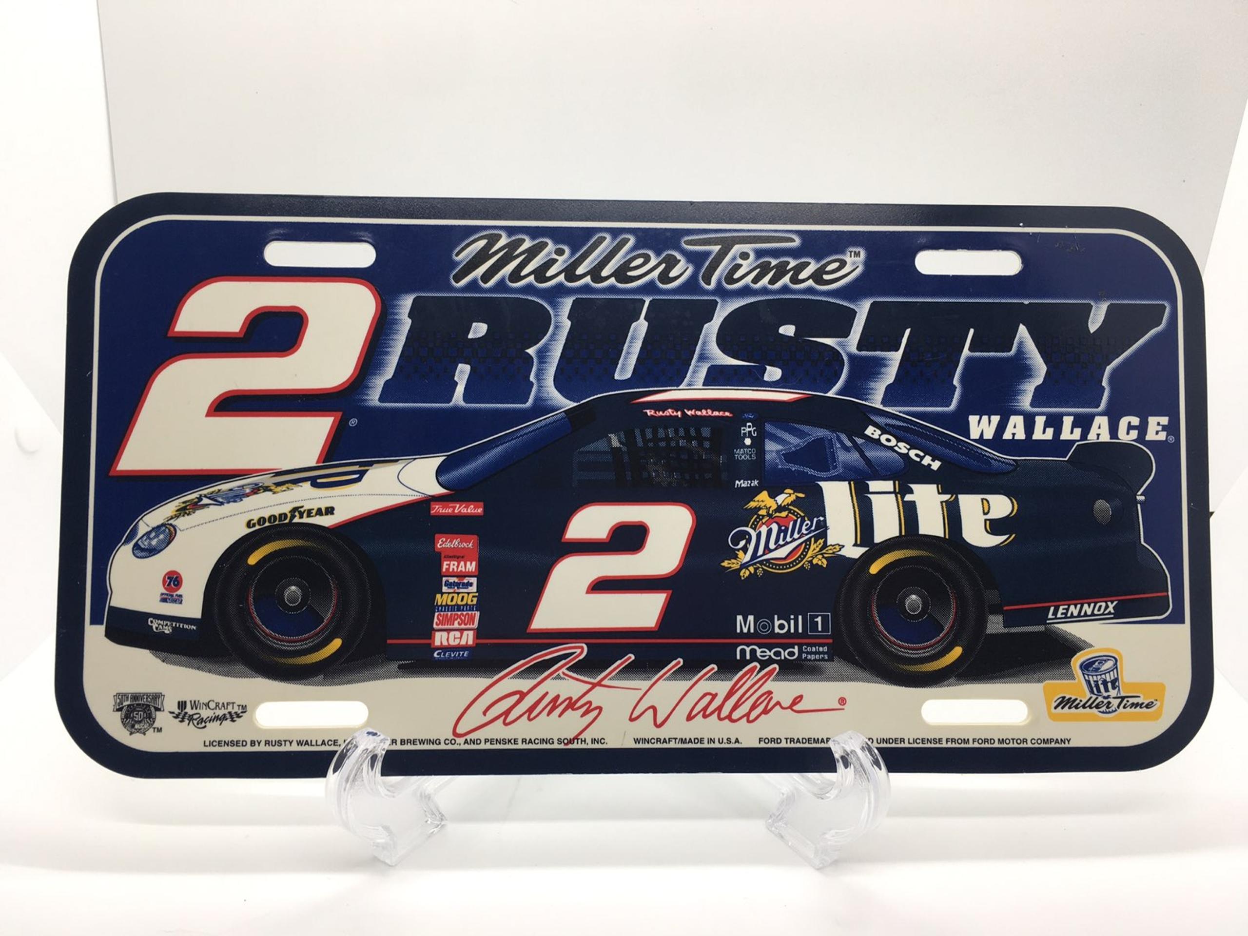 VINTAGE RUSTY WALLACE #2 MILLER LITE