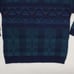 Vintage Reed St. James Loafers Turquoise Blue Plaid Printed Knit Sweater XL