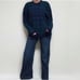 Vintage Reed St. James Loafers Turquoise Blue Plaid Printed Knit Sweater XL