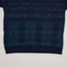 Vintage Reed St. James Loafers Turquoise Blue Plaid Printed Knit Sweater XL