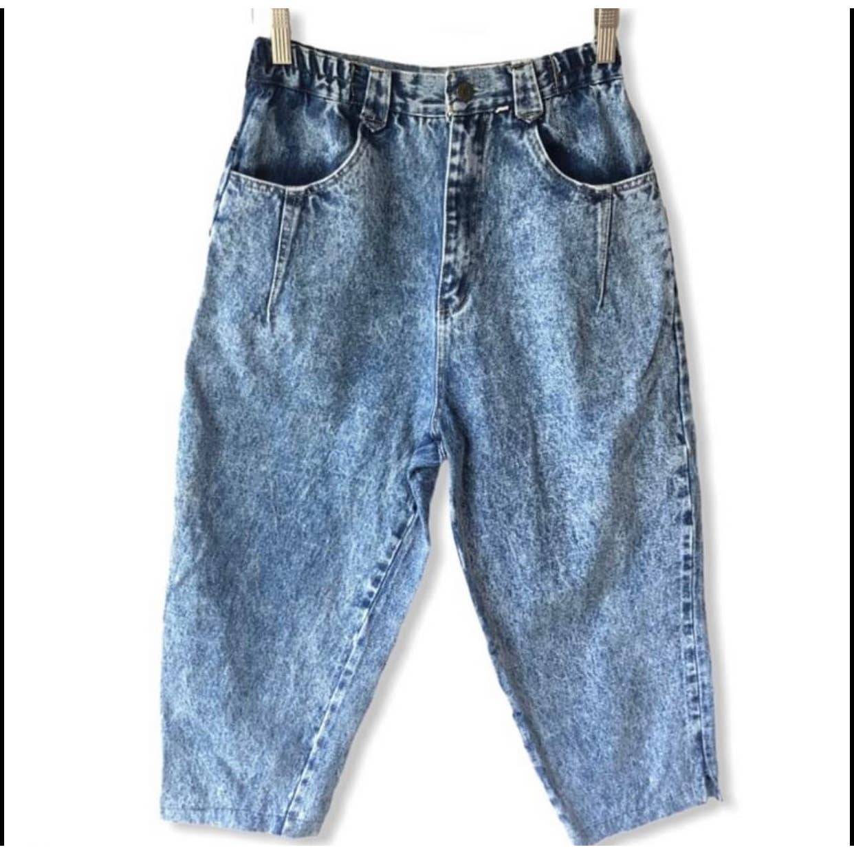 Vintage High Rise Cropped Mom Jeans