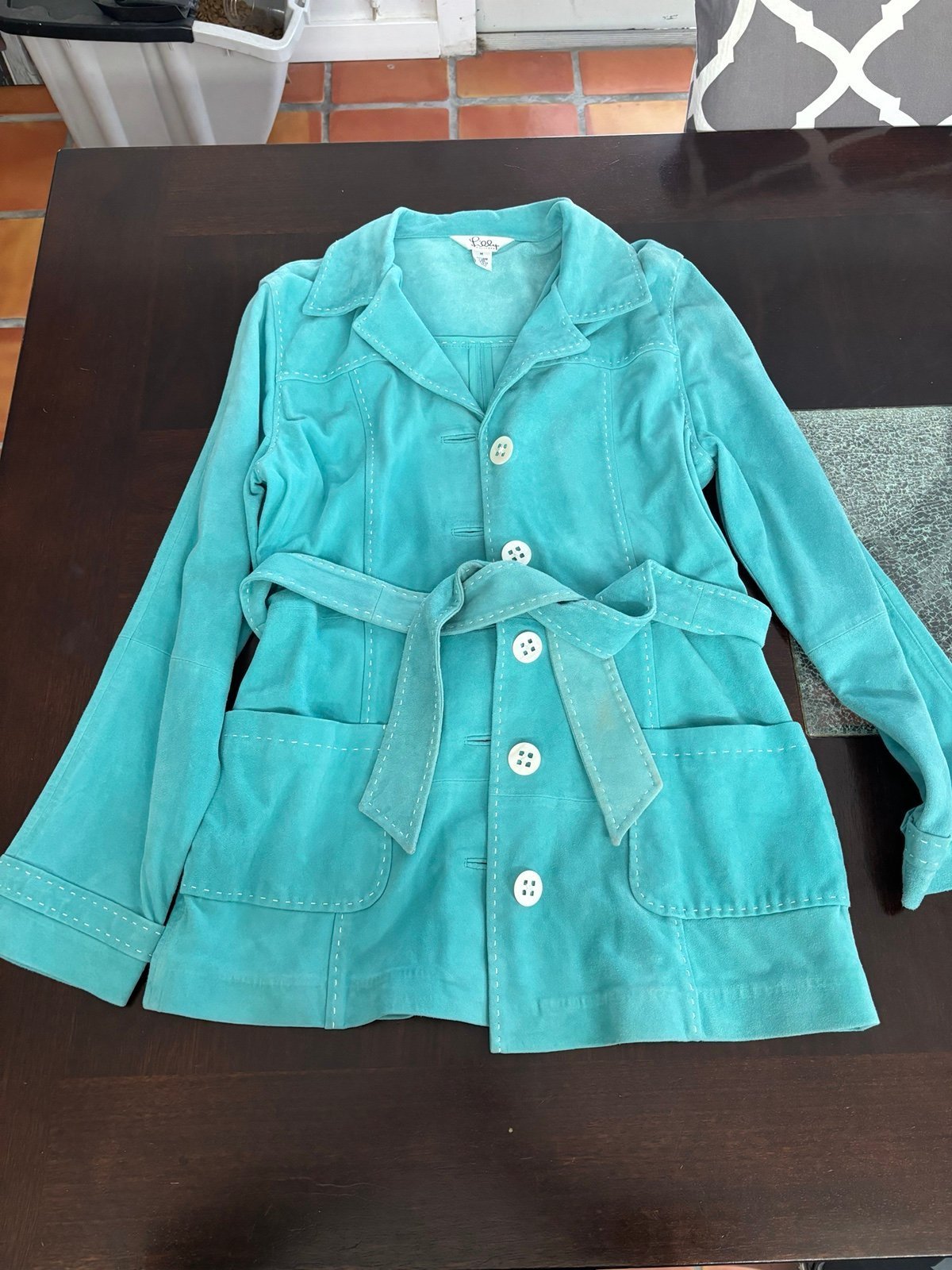 White Label Lilly Pulitzer Suede jacket and skirt