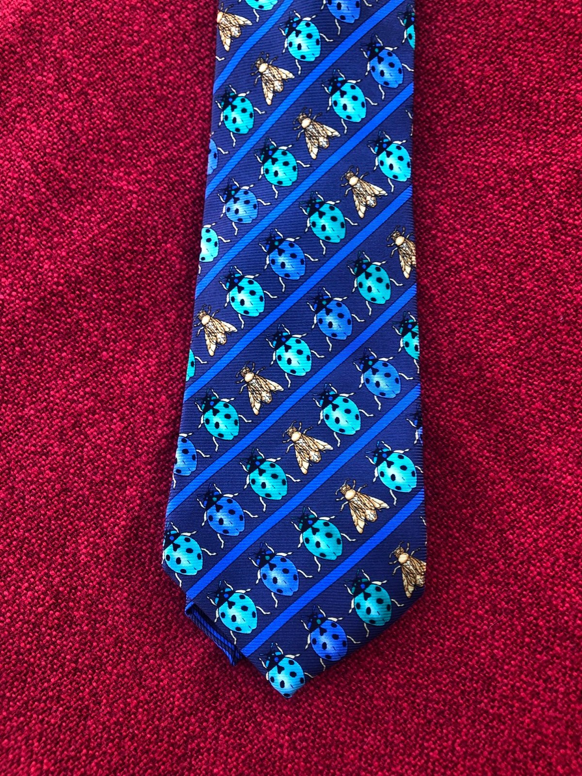Versace tie beetles pattern
