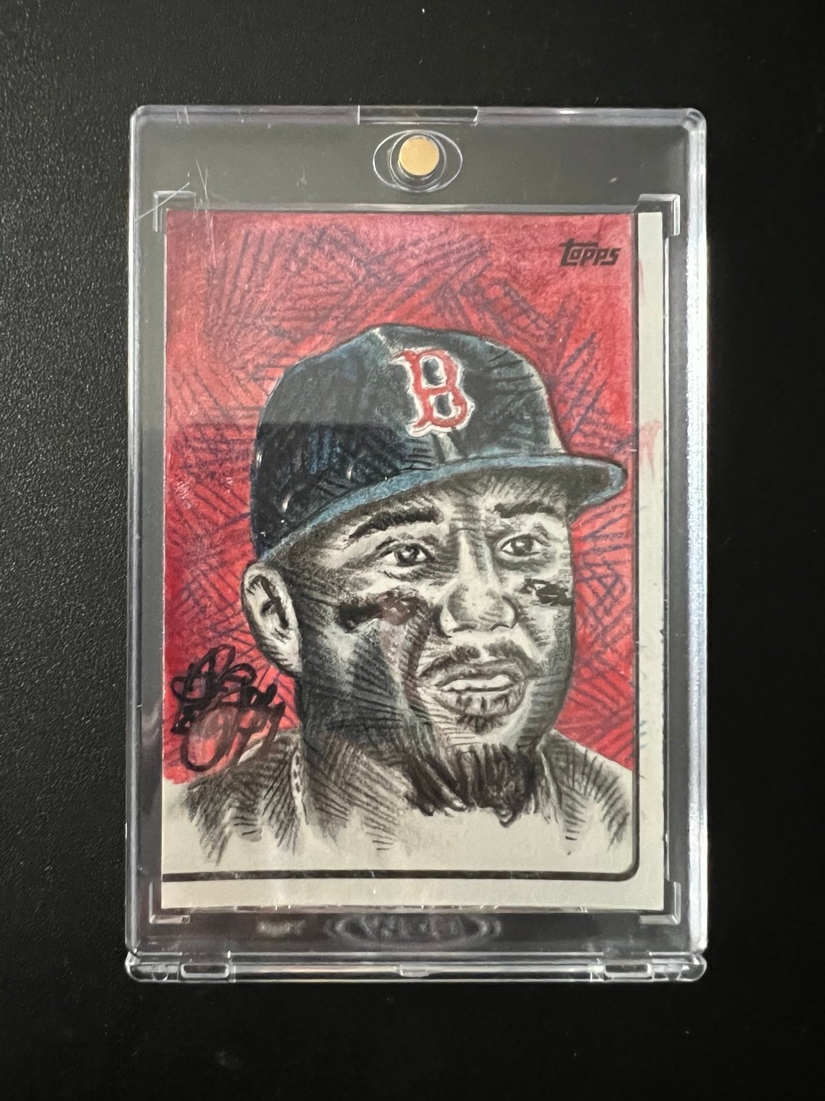 Mookie Betts 2019 Topps Sketch Artist signature Card