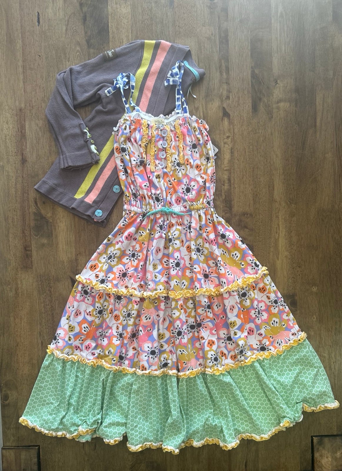 Matilda Jane Maxi Dress and Cardigan - Size 6