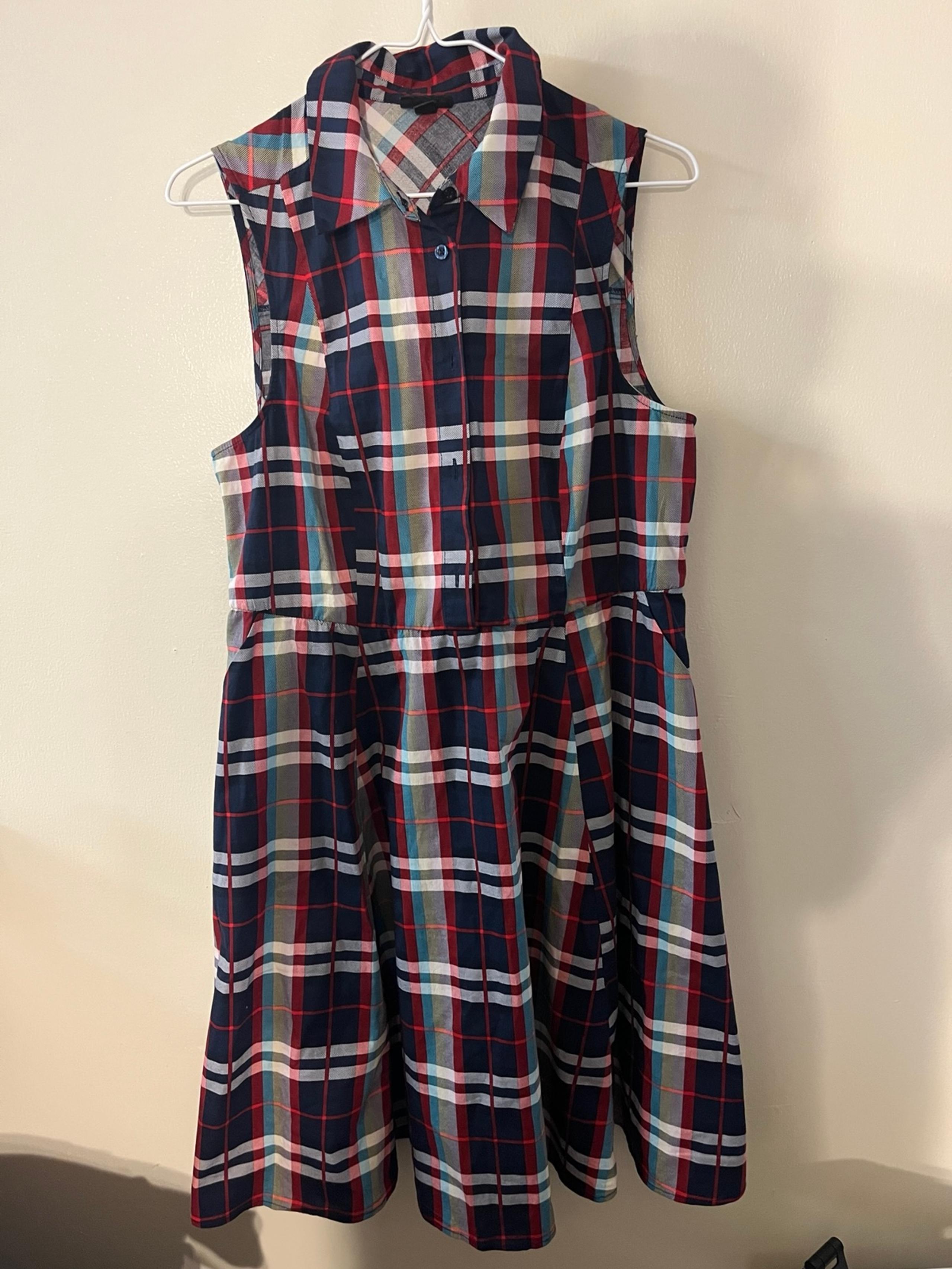 Torrid plaid midi sleeveless dress
