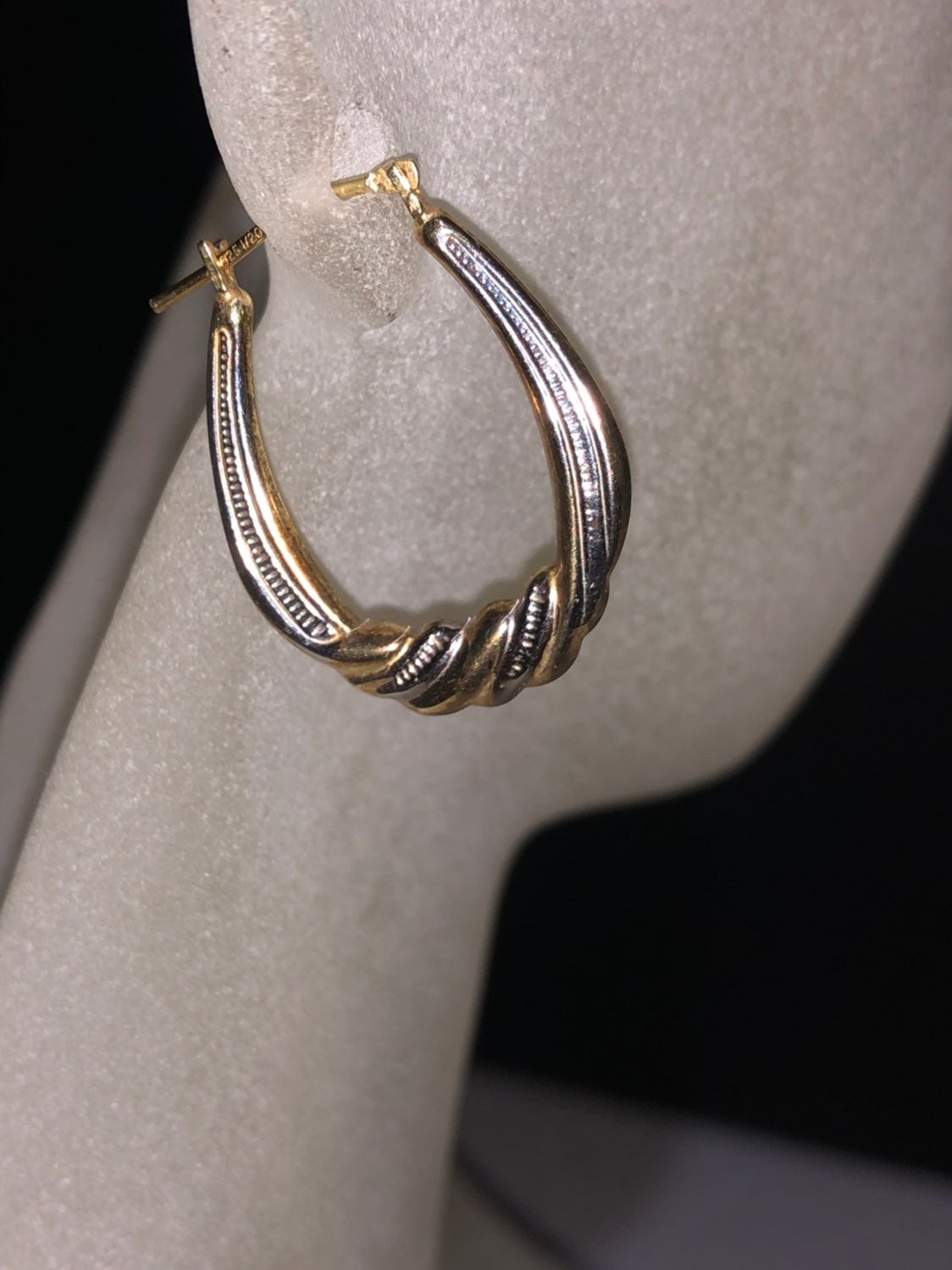 SLC 14 K Yellow Diamond Cut Earrings