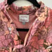 Koko + Mason floral pink shimmer ruffle blouse Medium long sleeve bow tie