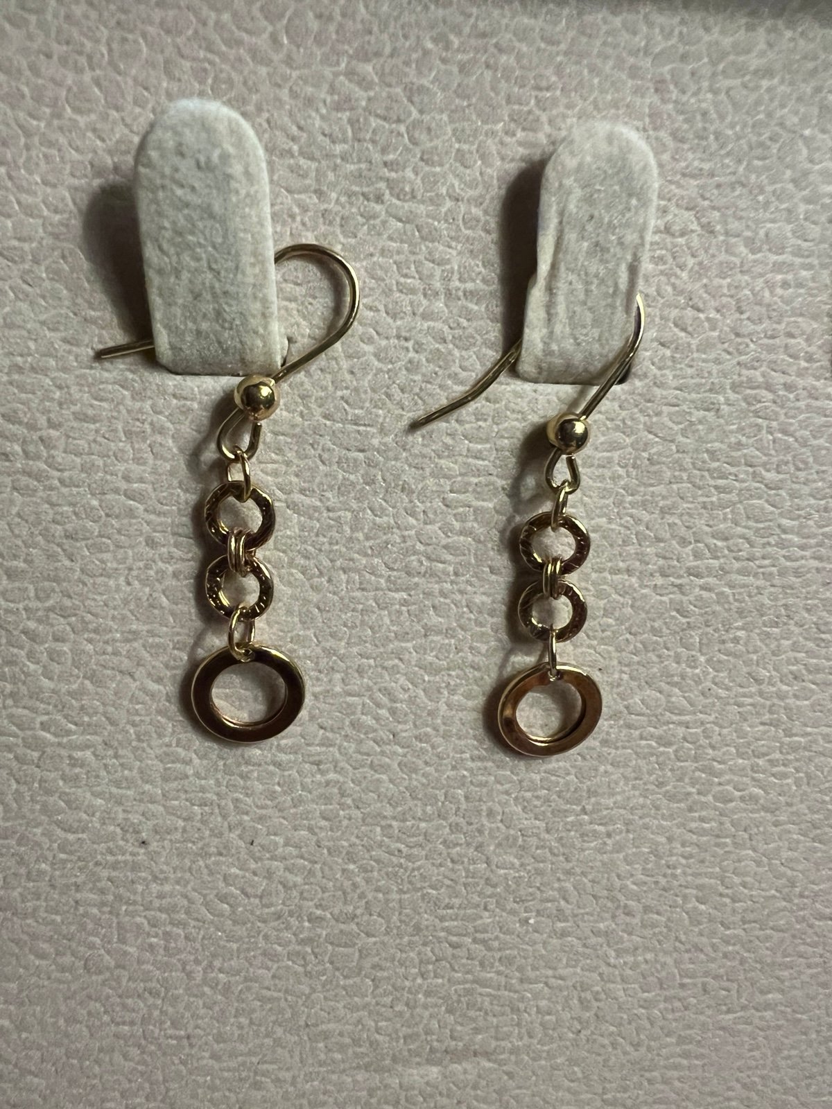 Solid 18k gold dangle