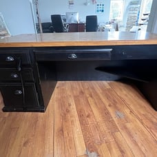 Office Desk (Added Black Hutch)