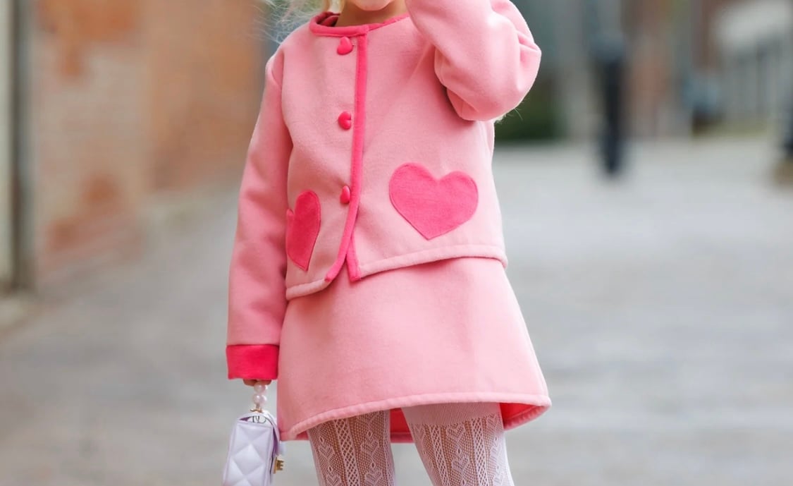 smocked Sweets Pink heart matching dress set