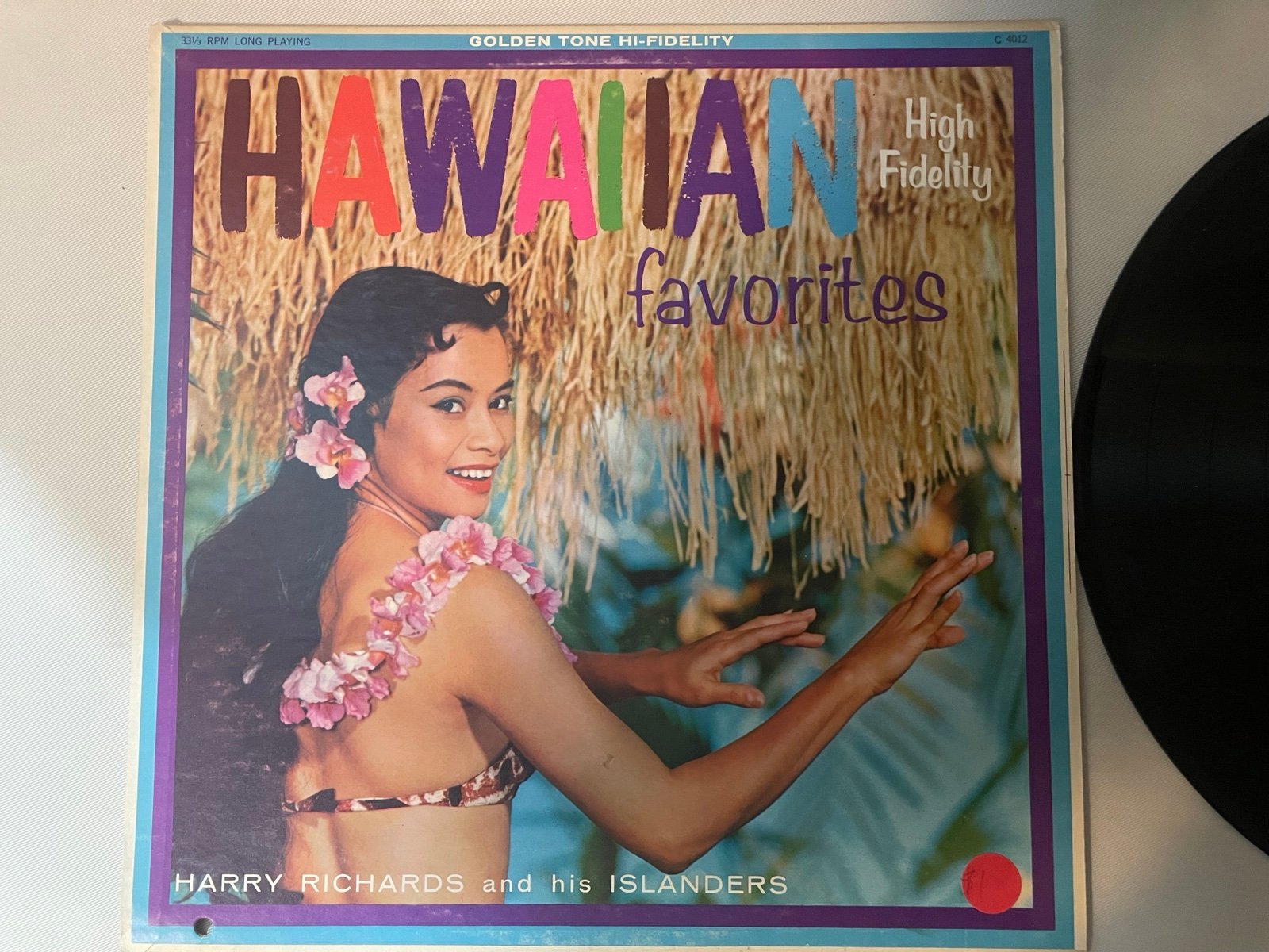 Harry Richards & His Islanders Hawaiian Favorites Vinyl LP Record - detail