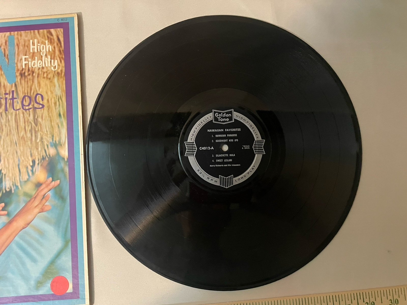 Harry Richards & His Islanders Hawaiian Favorites Vinyl LP Record - detail