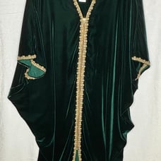 Adagio By Patricia Fieldwalker Green Kaftan One Size