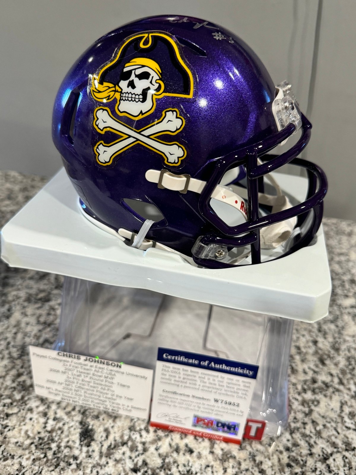 Mini Helmet Chris Johnson east carolina university