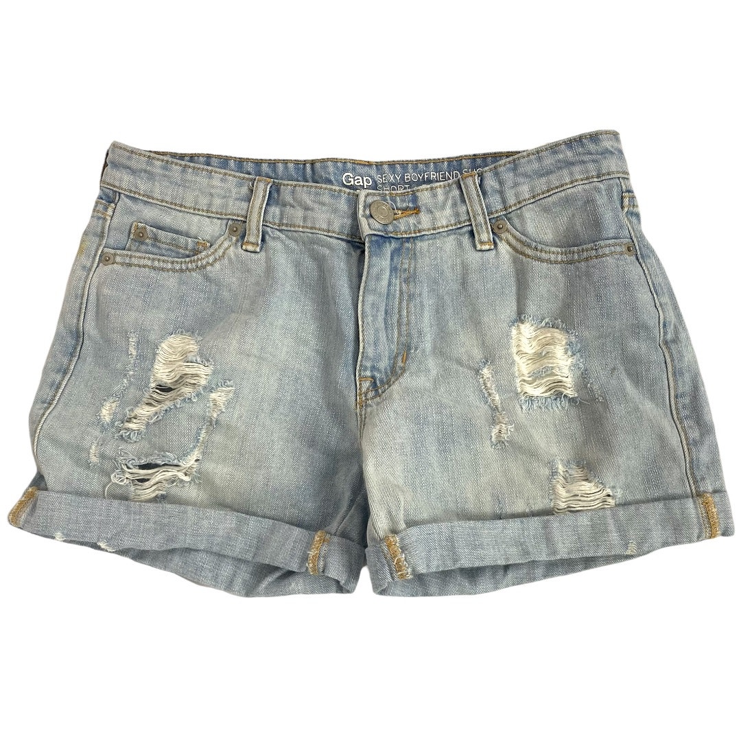 Gap lightwash sexy boyfriend shortie short distressed vintage wash size 0