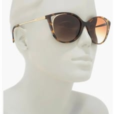 Michael Kors 55mm Cat Eye Sunglasses Alexandria Dark Tortoise/Brown BNWT 1 Left