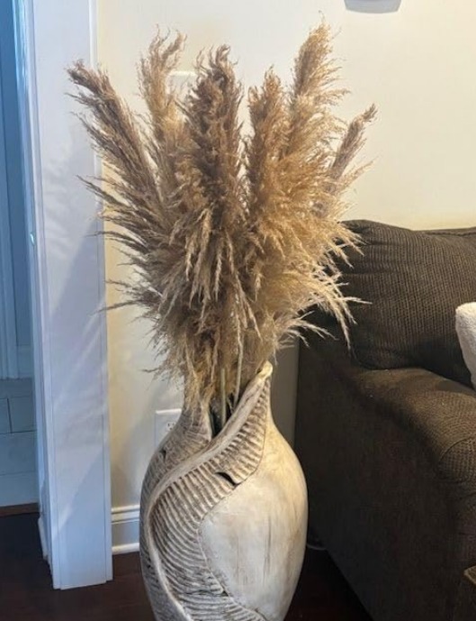 40 inch 10 Stems Natural Pampas Grass Decor Tall, pompas Grass, Tall Pampas