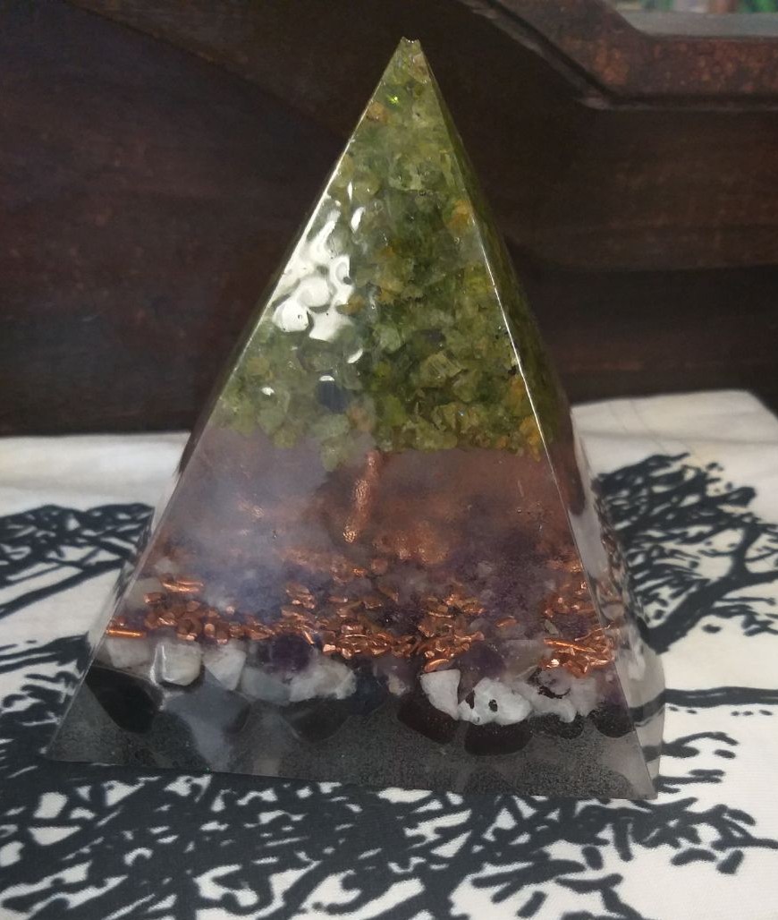Large Orgonite Tree of Life Pyramid