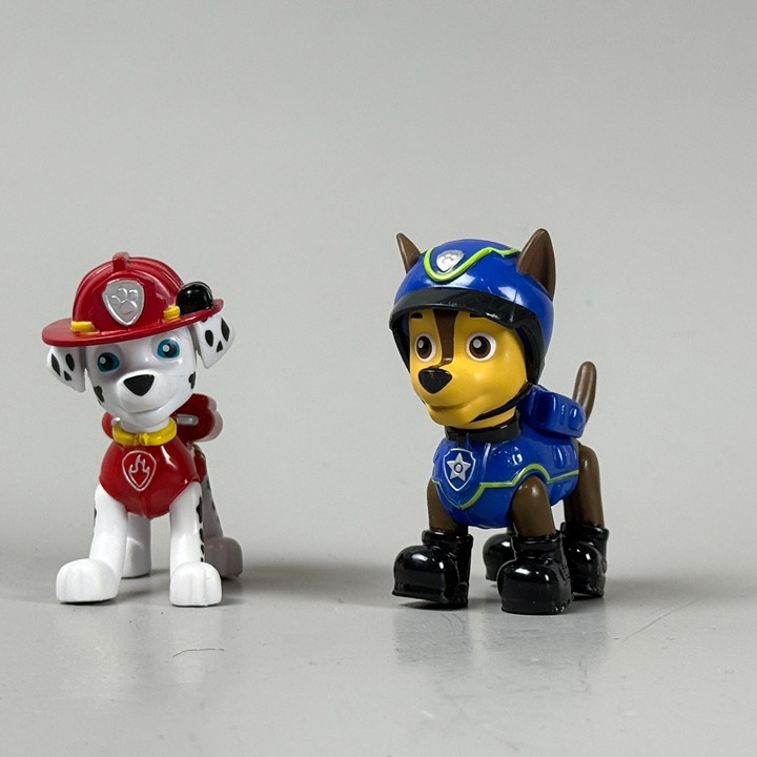 Paw Patrol Marshall & Chase Firefighter & Police Dog 2" Action Figures Toys
